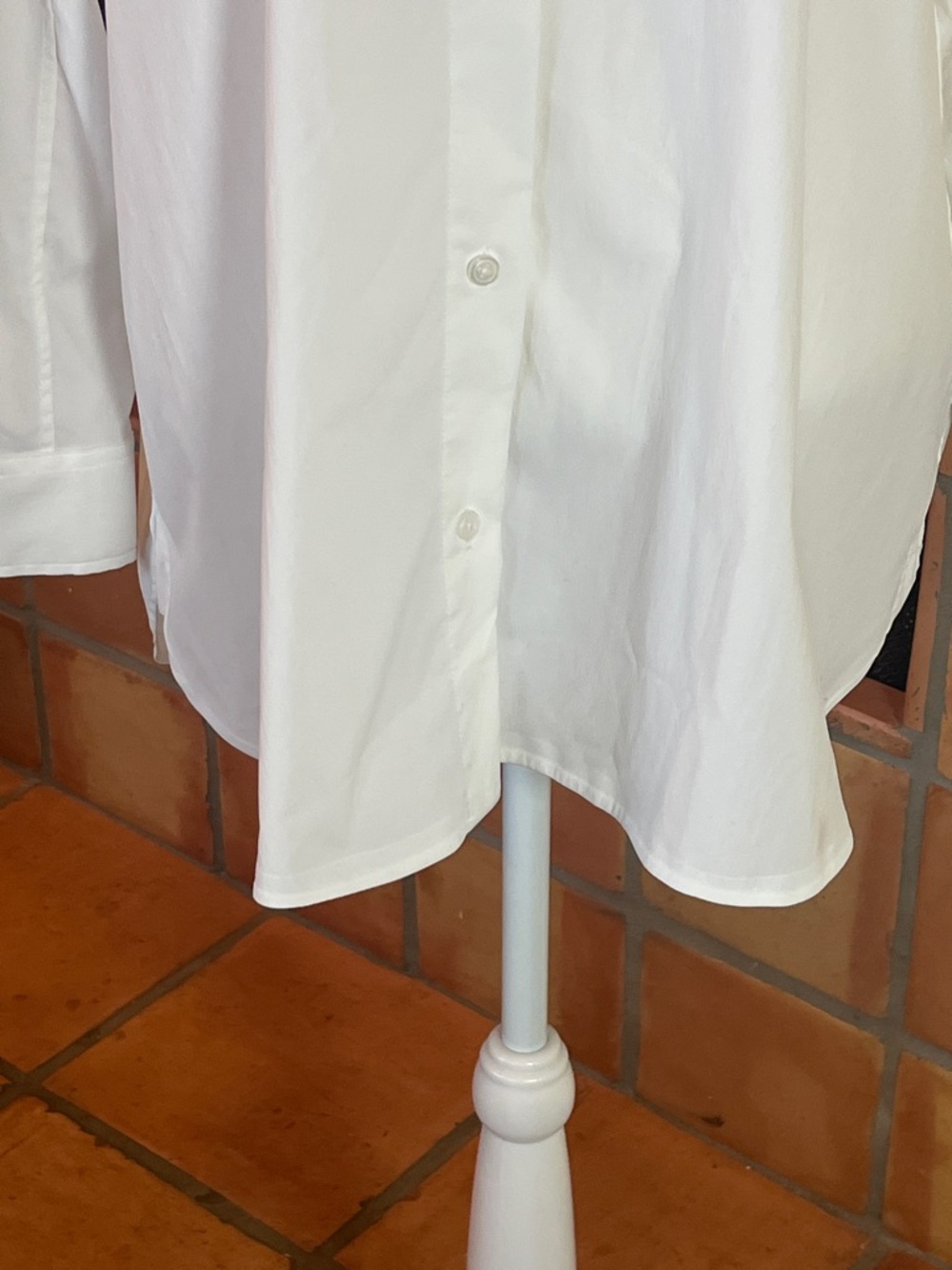 Athleta Oversized White Poplin Button Down Shirt, size L - Picture 3 of 9